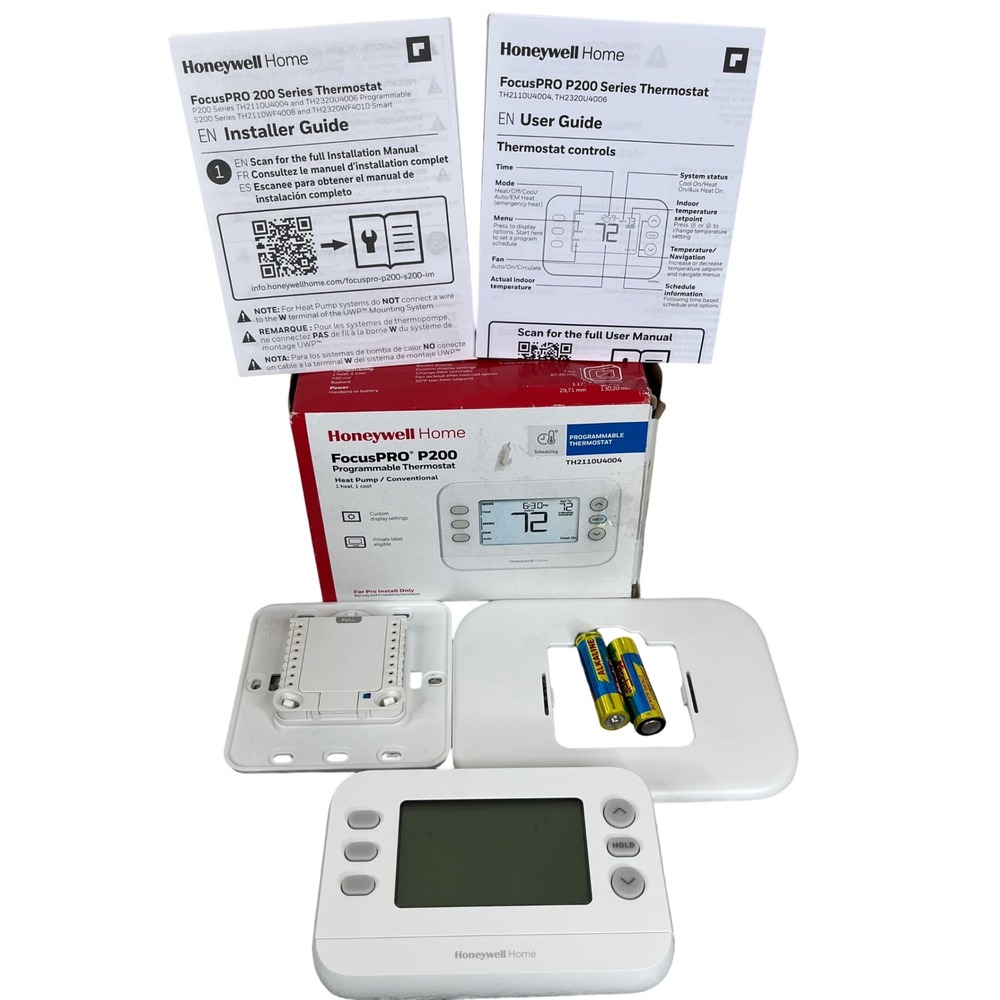 Honeywell Home FocusPRO P200 Programmable Thermostat TH2110U4004 White Digital